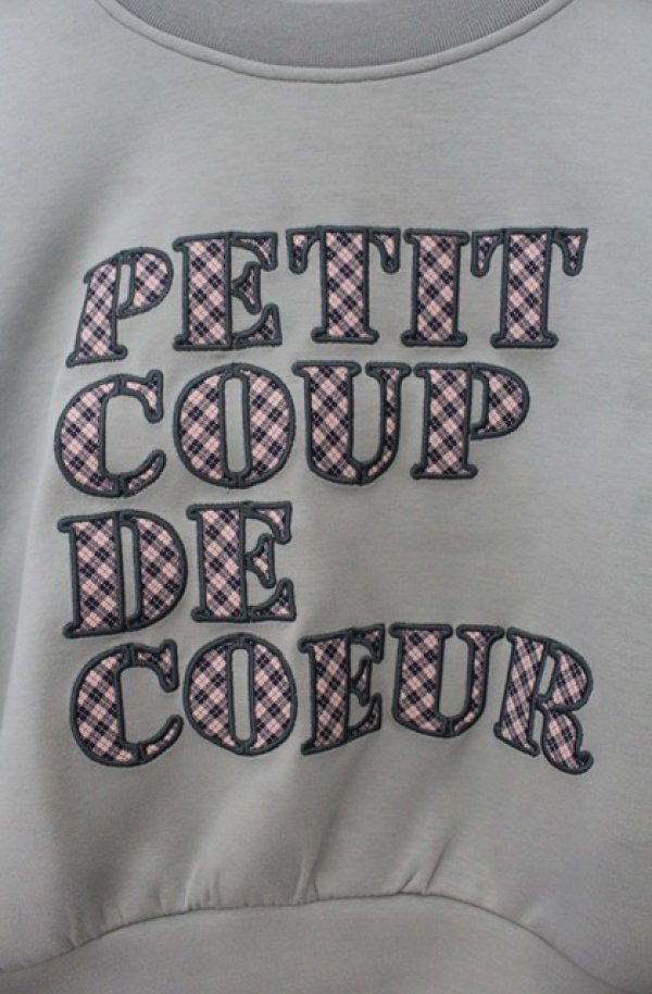 画像2: Fi.n.t / チェック柄パッチワークスウェット  グリーン O-26-01-19-1012-CA-TO-IG-OS (2)