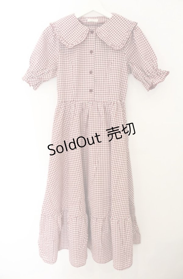 画像1: m petit by misako / AM*ギンガムCHKワンピース M アカ O-26-01-19-1003-LO-OP-YM-ZT554 (1)