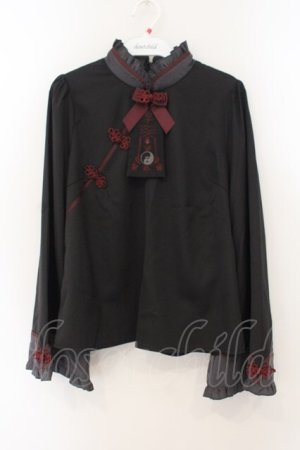 画像: Amavel / キョンシーチャイナブラウス F クロ O-26-01-19-056-CA-BL-OW-OS