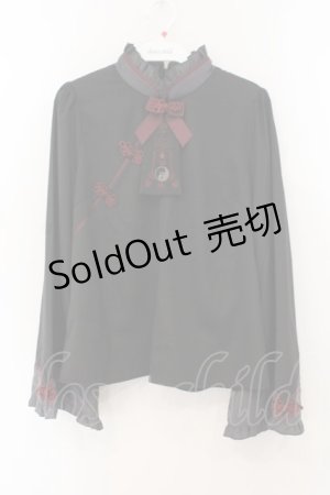 画像: Amavel / キョンシーチャイナブラウス F クロ O-26-01-19-056-CA-BL-OW-OS