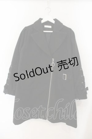 画像: Dear My Love / フロントジップレースアップチェスターコート M クロ O-26-01-19-057-EL-CO-OW-OS