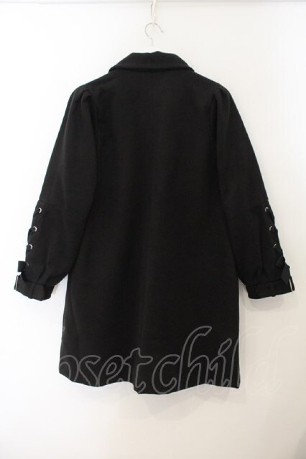 画像3: Dear My Love / フロントジップレースアップチェスターコート M クロ O-26-01-19-057-EL-CO-OW-OS (3)