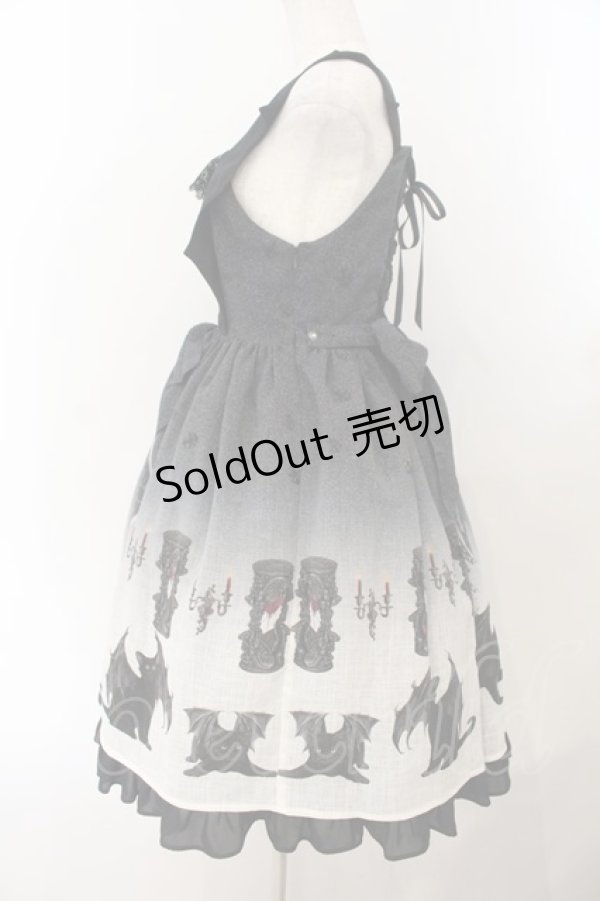 画像5: ALICE and the PIRATES / 悪魔猫と終末の砂時計柄ジャンパースカートI  クロ O-26-01-19-005-PA-OP-OW-OS (5)