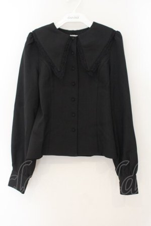 画像: EATME / BIGフリルカラーブラウス F クロ O-26-01-19-059-LO-BL-OW-OS