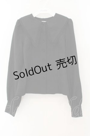 画像: EATME / BIGフリルカラーブラウス F クロ O-26-01-19-059-LO-BL-OW-OS