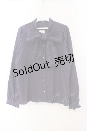 画像: NOEMIE / ゴシック刺繍ボウタイフリルブラウス M パープル O-26-01-19-060-LO-BL-OW-OS