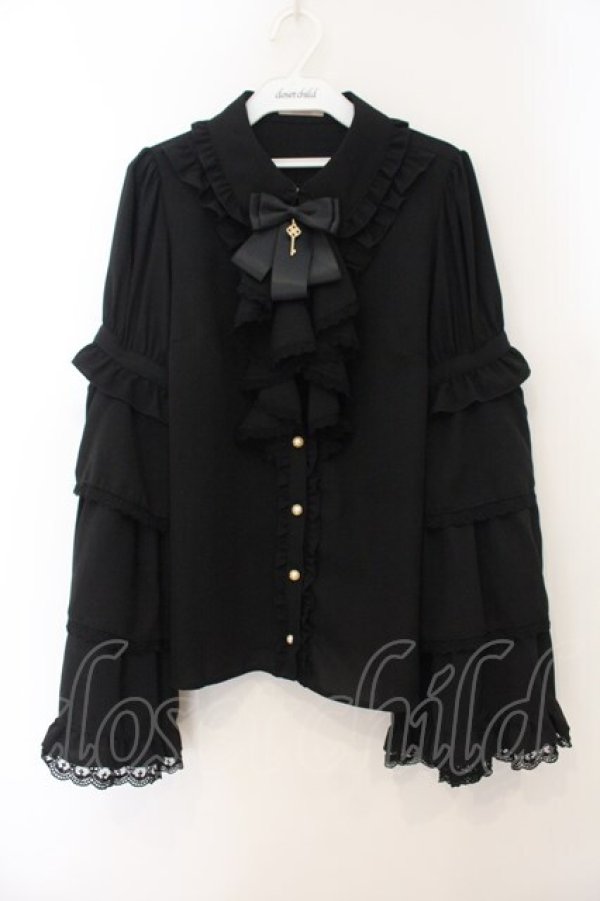 画像1: Amavel / Historical Theatreフリルブラウス F クロ O-26-01-19-063-CA-BL-OW-OS (1)