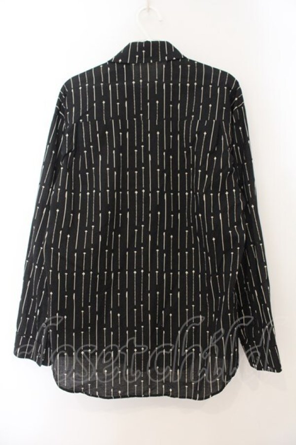 画像3: pays des fees  / ストライプシャツ 1 ブラック O-26-01-19-067-PU-BL-IG-OS (3)