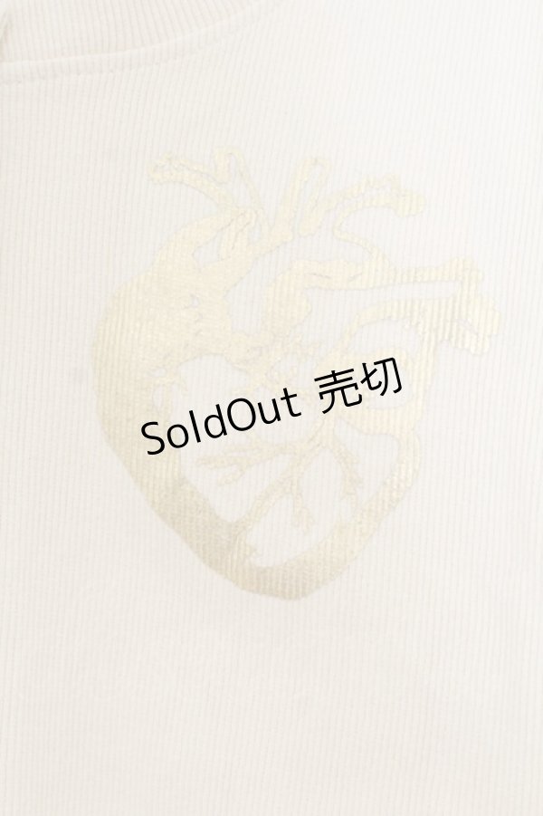 画像2: pays des fees  / 心臓カーディガン  アイボリー O-26-01-19-069-PU-TO-IG-OS (2)