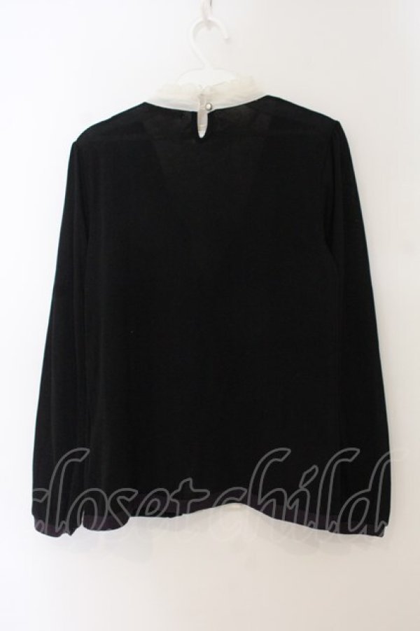 画像2: axes femme / カーデレイヤード風PO  クロ×オフ×パープル O-26-01-19-070-AX-TO-IG-OS (2)