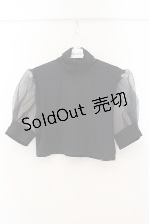 画像: pays des fees  / forest maiden 背中あきカットソー  ブラック O-26-01-19-074-PU-TO-IG-OS