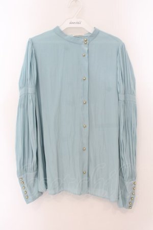 画像: pays des fees  / ノーカラーブラウス  ミント O-26-01-19-075-PU-BL-IG-OS