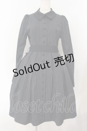 画像: Sheglit / ストライプタックワンピース M ネイビーブルー O-26-01-19-007-EL-OP-OW-OS