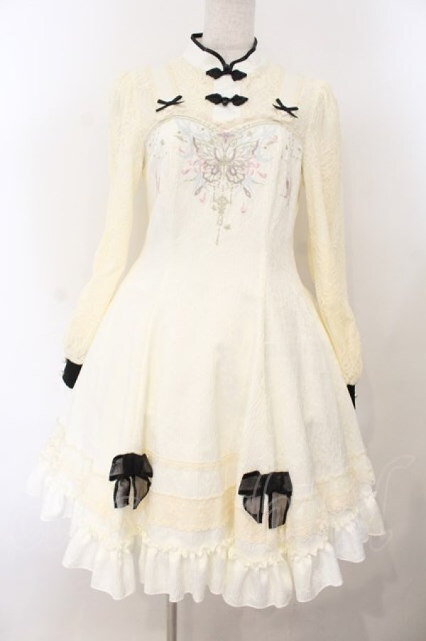 画像1: With Puji / 長安の詩　ワンピース L アイボリー O-26-01-19-009-EL-OP-OW-OS (1)