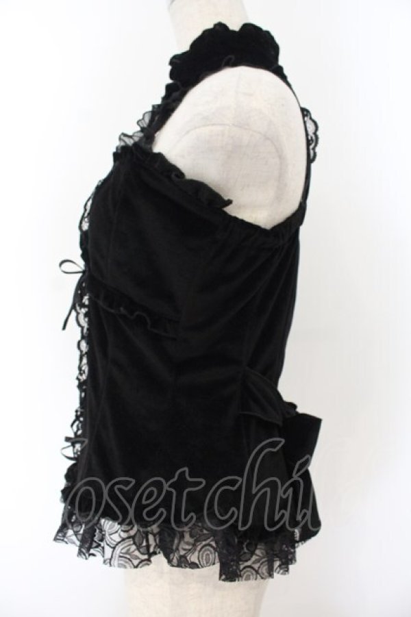 画像4: MARBLE / アクセサリー付き編み上げビスチェ  ブラック O-26-01-19-001-GO-TO-OW-OS (4)