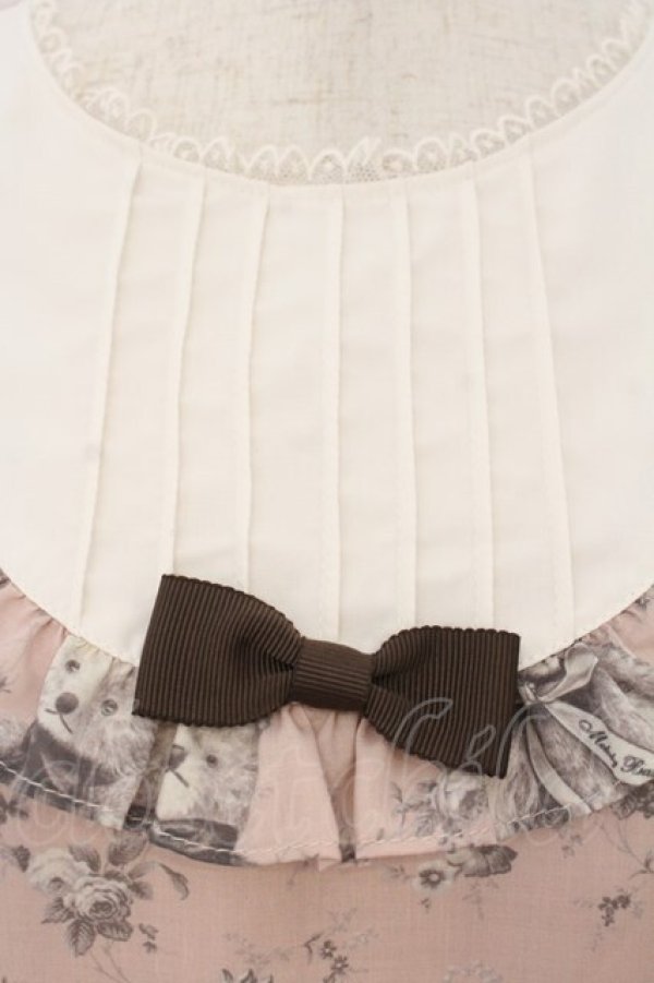 画像2: Melody BasKet / Vintage bearラウンドヨークワンピース M ピンク O-26-01-19-011-LO-OP-OW-OS (2)