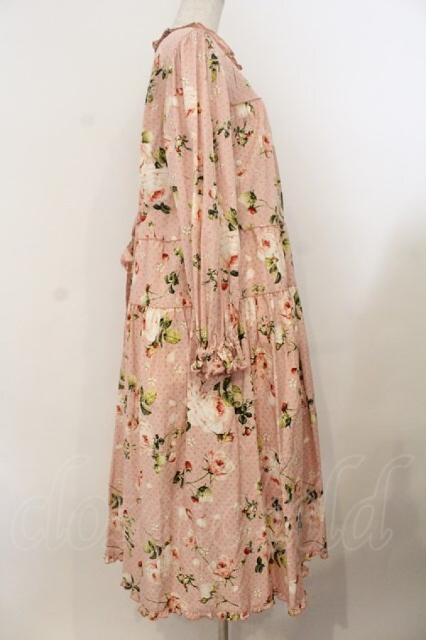 画像4: PINK HOUSE / Berry Roseプリントミディワンピース  ピンク O-26-01-19-012-LO-OP-OW-OS (4)