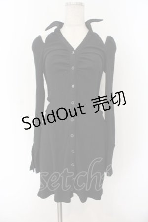 画像: EATME / オープンカラーワンピース F クロ O-26-01-19-002-LO-OP-OW-ZT539