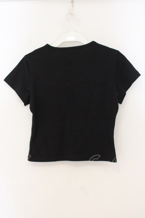 画像2: lilLilly / チャーム付きTシャツ F クロ O-26-01-19-017-LO-TO-OW-OS (2)