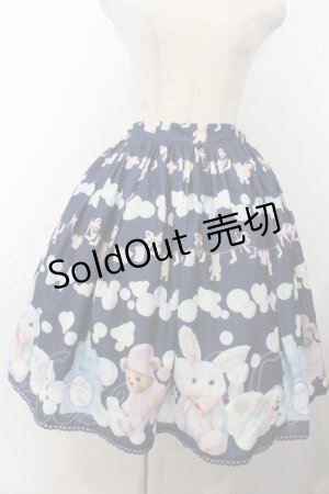 画像: axes femme kawaii / ランドリー柄スカート  ネイビー O-26-01-20-044-AX-SK-IG-OS