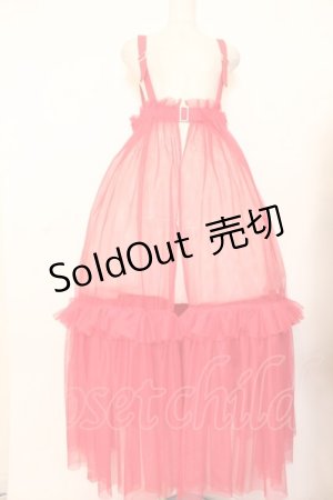 画像: Candy Stripper / MARRY ME HARNESS TULLE スカート  レッド O-26-01-20-047-PU-SK-IG-OS