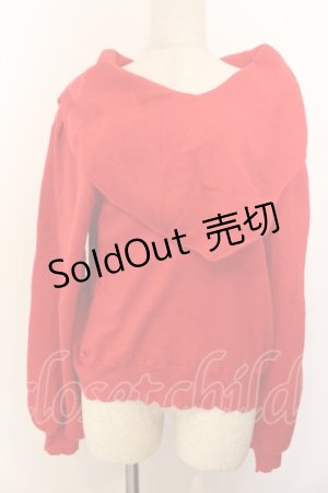 画像: Candy Stripper / ハートCOLLAR KNIT 2 レッド O-26-01-20-048-PU-TO-IG-OS