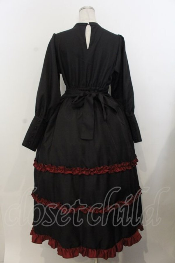 画像2: Virally / TT*YANフリルワンピース M クロ×アカ O-26-01-20-050-LO-OP-IG-OS (2)