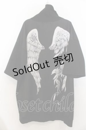 画像: ankoROCK / 折れた翼半袖ボリュームネックジャージ -スーパービッグ-  ブラック O-26-01-20-053-PU-TO-IG-OS