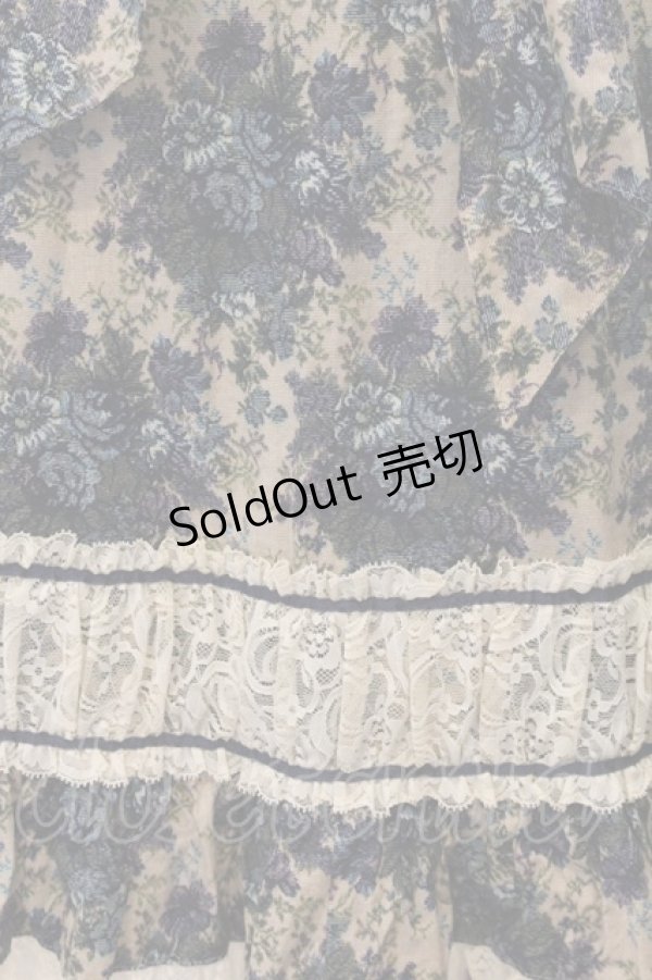 画像3: metamorphose / ゴブランプリントミディアムスカート  ブルー×生成り O-26-01-20-054-ME-SK-IG-OS (3)