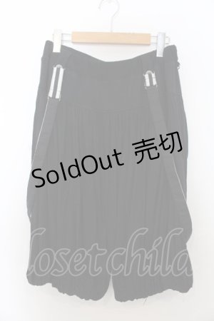 画像: ALGONQUINS / ストライプ&ドットハーフバルーンパンツ  ブラック無地 O-26-01-20-055-AL-PA-IG-OS