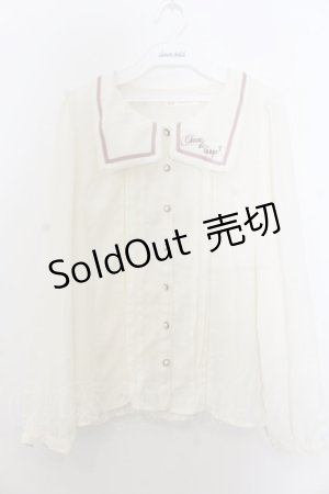 画像: Ank Rouge / 刺繍衿ブラウス  アイボリー O-26-01-20-058-CA-BL-IG-OS