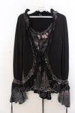 画像1: Ozz oneste / ボレロ風フリルカットソー  ブラック O-26-01-20-062-OO-TO-IG-OS (1)