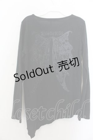 画像: ALGONQUINS / バックプリントカットソー  ブラック O-26-01-20-064-AL-TO-IG-OS