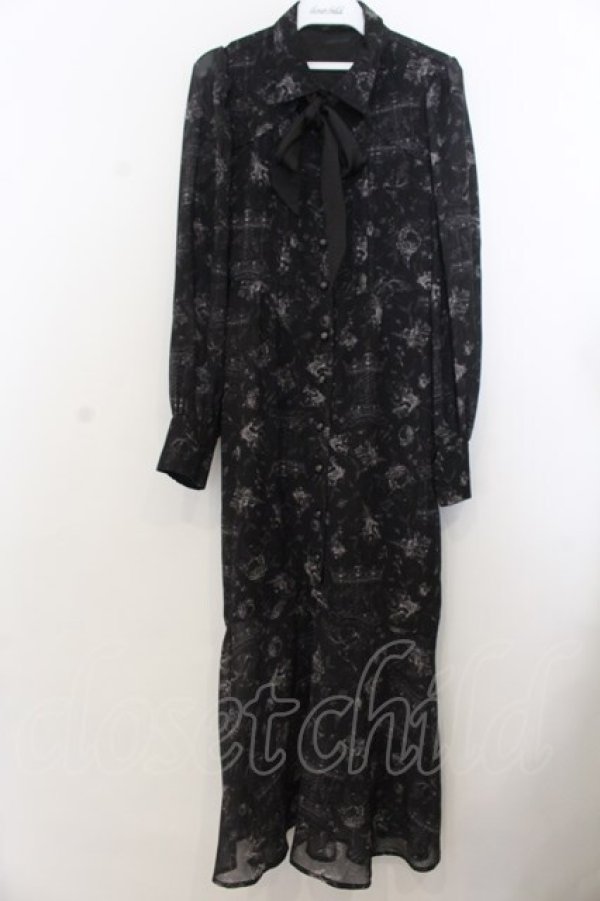 画像1: michellMacaron / ロイヤルフルールマーメイドワンピース F クロ O-26-01-20-066-LO-OP-YM-OS (1)