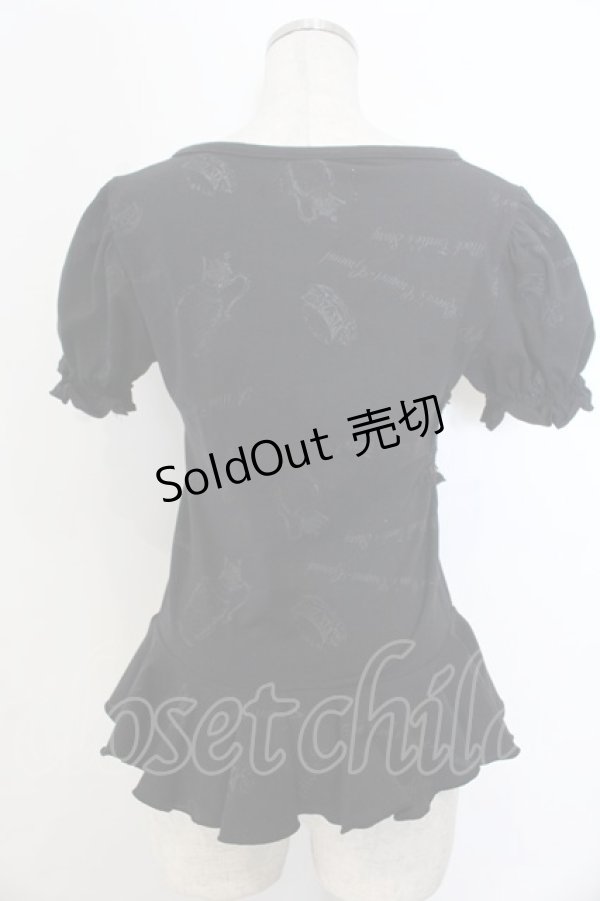 画像3: FRILL / ティーセットpt半袖カットカーディガン  ブラック O-26-01-20-007-HN-TO-OW-OS (3)