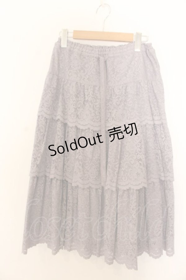 画像1: PINK HOUSE / レースティアードスカート  ラベンダー O-26-01-20-069-LO-SK-IG-OS (1)