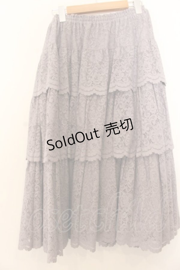 画像2: PINK HOUSE / レースティアードスカート  ラベンダー O-26-01-20-069-LO-SK-IG-OS (2)