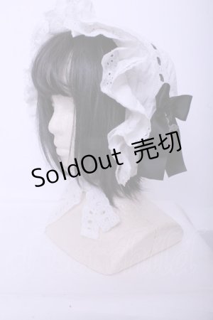 画像: Jamieエーエヌケー / クロスモチーフボンネット  シロ×クロ O-26-01-20-1036-0-AC-IG-OS
