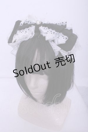 画像: Jamieエーエヌケー / リボンカチューシャ  クロ×シロ O-26-01-20-1037-0-AC-IG-OS