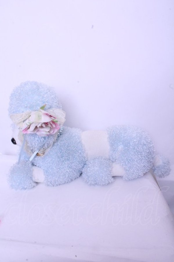 画像4: JESUS DIAMANTE / プードルぬいぐるみ（伏せポーズ）  サックス O-26-01-20-1038-JE-ZA-OW-OS (4)