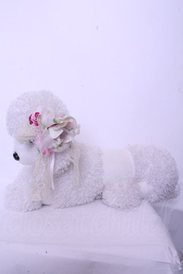 画像4: JESUS DIAMANTE / プードルぬいぐるみ（伏せポーズ）  シロ O-26-01-20-1039-JE-ZA-OW-OS (4)