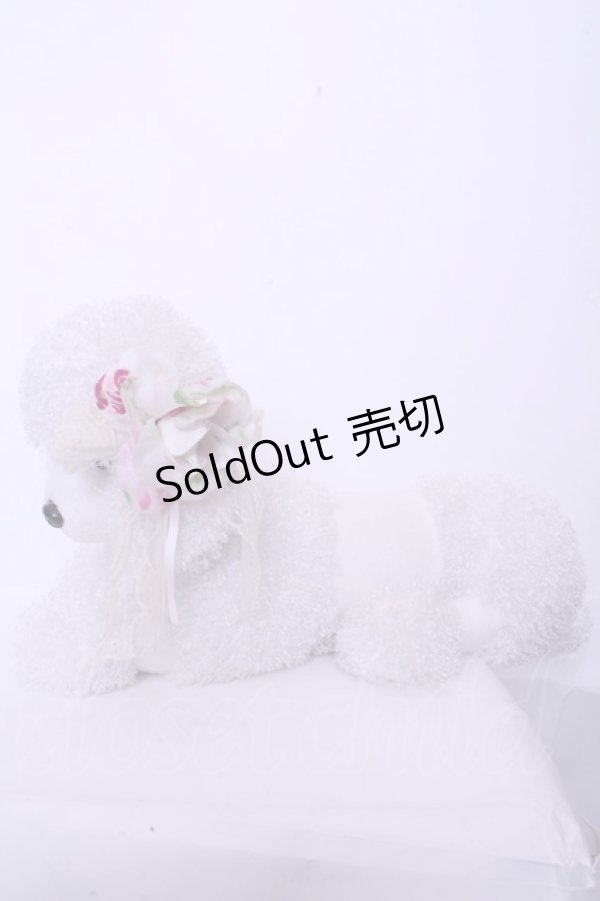 画像4: JESUS DIAMANTE / プードルぬいぐるみ（伏せポーズ）  シロ O-26-01-20-1039-JE-ZA-OW-ZT386 (4)