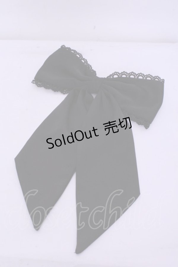 画像1: Ank Rouge / BIGオリボンバレッタ  クロ O-26-01-20-1041-CA-AC-IG-OS (1)