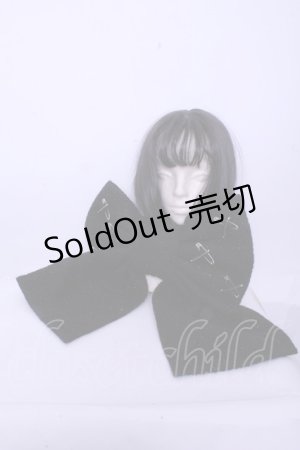 画像: Jamieエーエヌケー / 安全ピンおリボンストール  クロ O-26-01-20-1042-0-ZA-IG-ZT511