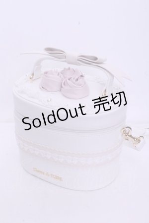 画像: Maison de FLEUR / アニバーサリーケーキバッグ  シロ×ピンク O-26-01-20-1046-LO-BG-IG-OS