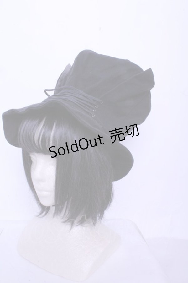 画像1: Na+H / ガーゼハット  ブラック O-26-01-20-1007-PU-AC-IG-OS (1)