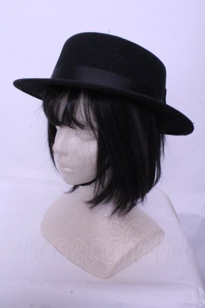 画像: m petit by misako / TT*AMリボンカンカン帽  クロ クロミ O-26-01-20-1051-LO-AC-IG-ZTK011