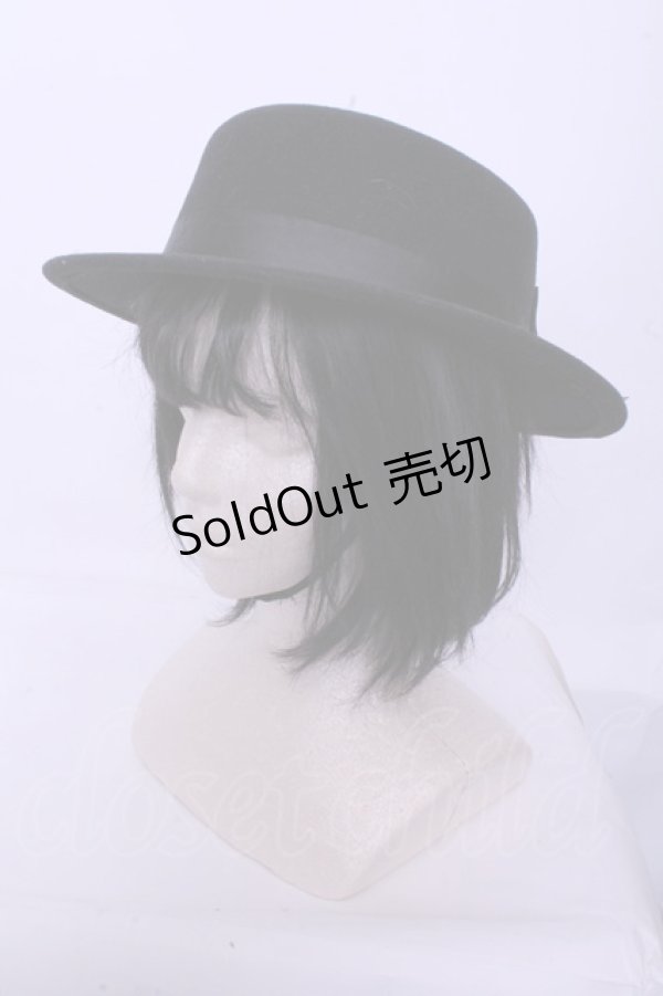 画像1: m petit by misako / TT*AMリボンカンカン帽  クロ クロミ O-26-01-20-1051-LO-AC-IG-ZTK011 (1)