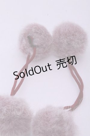 画像: PINK HOUSE / ファーポンポンヘアゴム  アカ系 O-26-01-20-1071-LO-AC-IG-OS