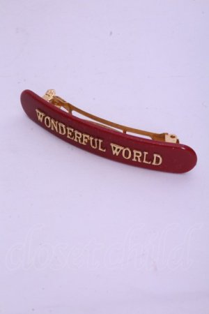 画像: WONDERFUL WORLD / ロゴバレッタ  アカ×ゴールド O-26-01-20-1080-LO-AC-IG-ZT575-F006